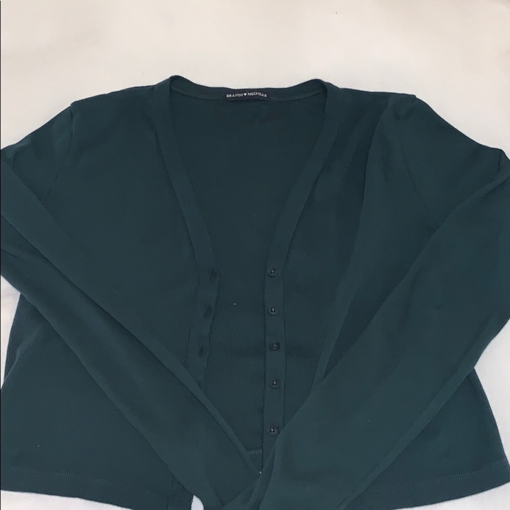 Brandy Melville green stretchy top